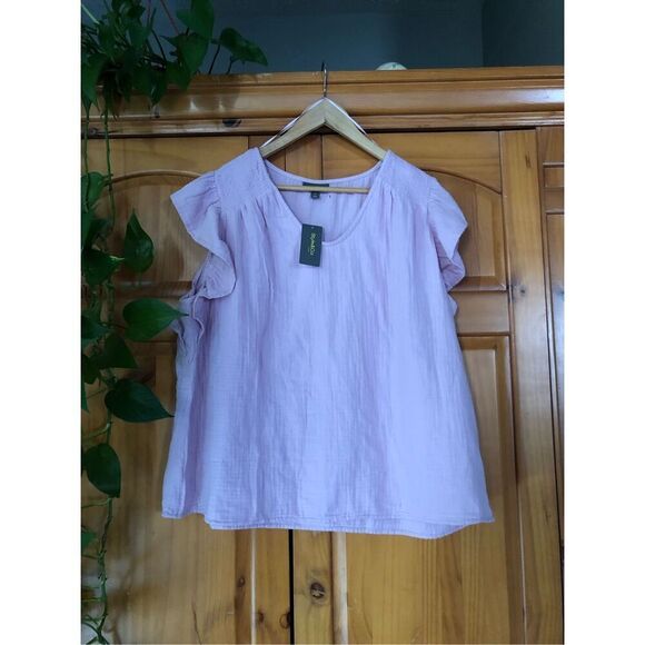 Style & Co Flutter-Sleeve V-Neck Top NWT Size 2X - Picture 7 of 13